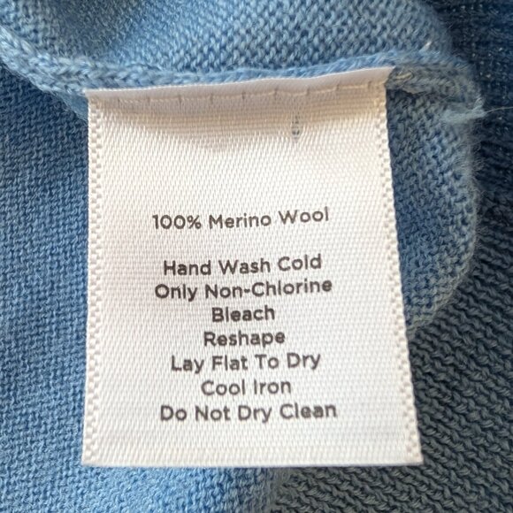Sky Blue merino wool button detail cardigan XL EUC no brand, tag snipped - Picture 9 of 10